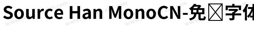 Source Han MonoCN字体转换